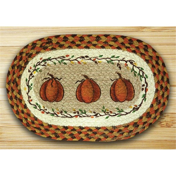 Earth Rugs Printed Oval Swatch - Harvest Pumpkin 81-222HP